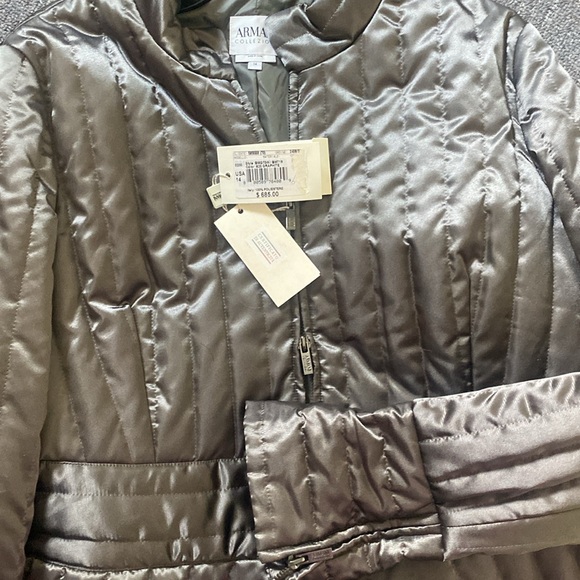Giorgio Armani Shimmering Double Stand Up Collar Zip Jacket New With Tags - Picture 14 of 16